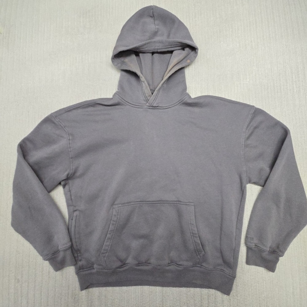 Hollister Hoodie Mens Medium Gray Boxy Fit Fleece Pullover Kangaroo Pocket